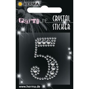 Herma FASHIONLine Crystal Nálepka "5";...