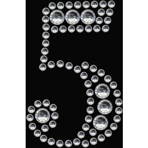 Herma FASHIONLine Crystal Nálepka "5";...