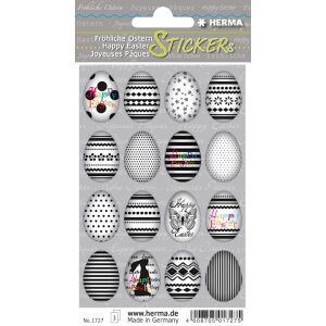 Herma DECOR Nálepka Happy Easter Egg Set Black White
