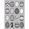 Herma DECOR Nálepka Happy Easter Egg Set Black White