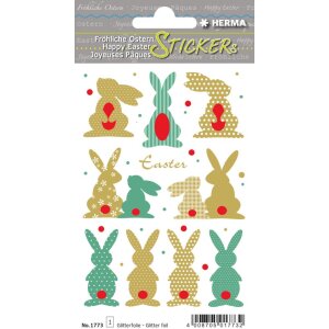 Herma MAGIC Nálepka Happy Easter Gold Bunny,...