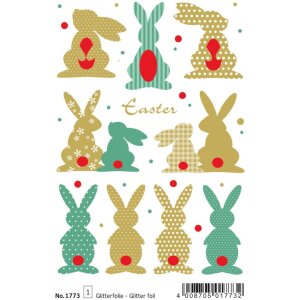 Herma MAGIC Nálepka Happy Easter Gold Bunny,...
