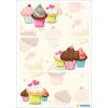 Herma DECOR Nálepka Cupcakes 3 listy 9 nálepiek na darčeky a pohľadnice