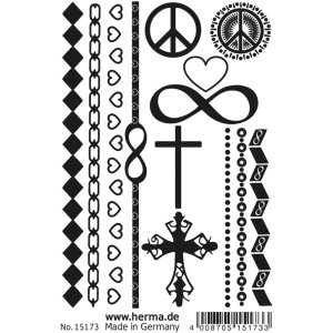 Herma FASHIONLine CLASSIC Tetovanie Black Love