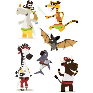 Herma FASHIONLine CLASSIC Tetovacie farby Pirate Animals