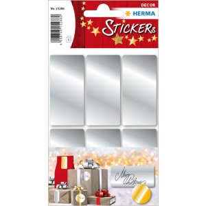Strieborné etikety Herma DECOR 26 x 54 mm 18 ks.