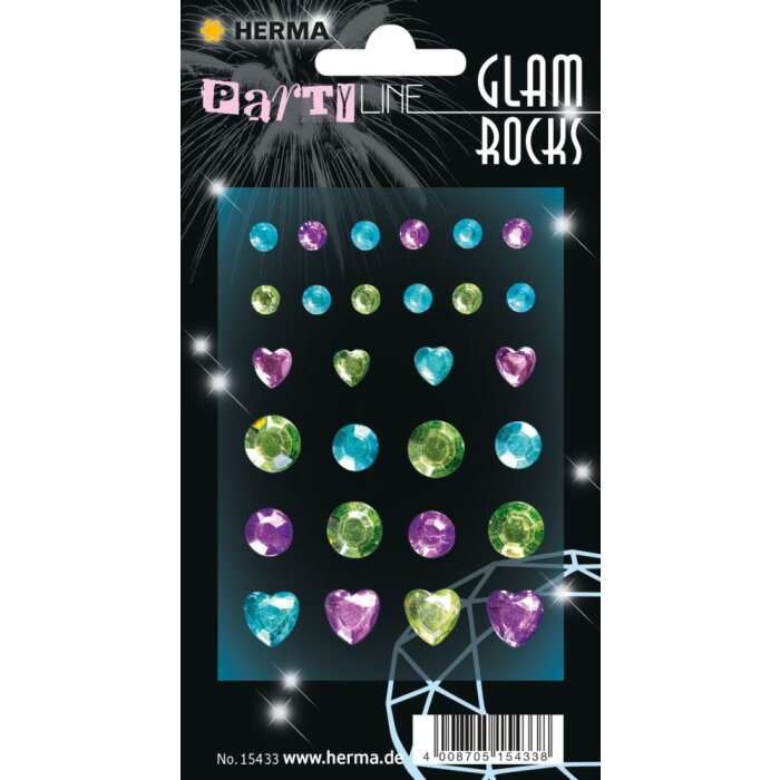 Herma FASHIONLine Glam Rocks Diamonds Mint & Light Blue