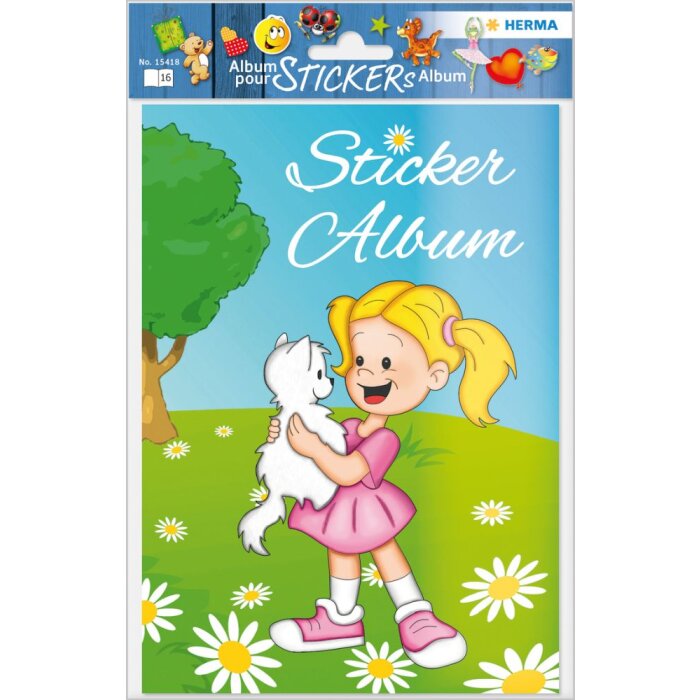 Herma samolepkový album pre deti, A5, "Najlepší priatelia" (16 strán, prázdny)