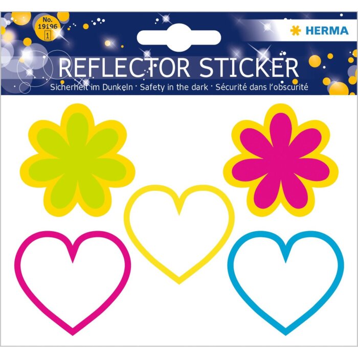Herma reflexné nálepky srdcia + kvety