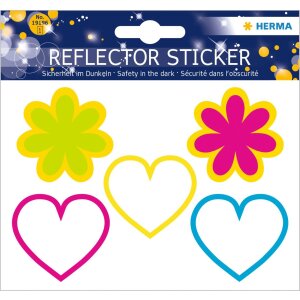 Herma reflexné nálepky srdcia + kvety