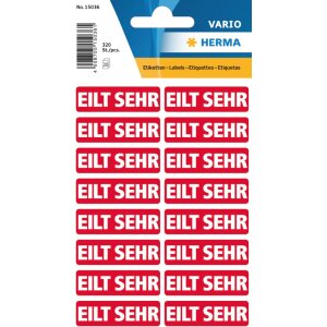 Textové etikety Herma VARIO "Eilt sehr"...