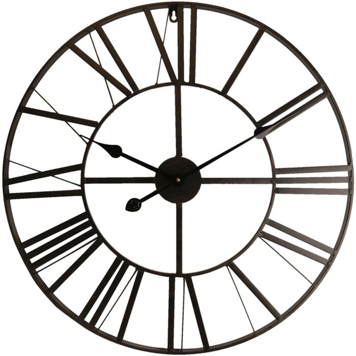Hodiny Ø 60x4 cm - 1xAA biela - čierna - 5KL0140S