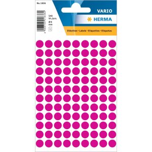 VARIO Herma označovacie bodky ružové 8 mm