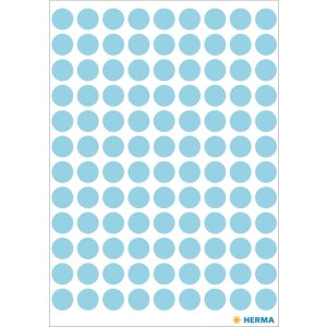 Viacúčelové etikety modré Ø 8 mm okrúhly papier matný 540 ks.