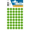 Viacúčelové etikety zelené Ø 12 mm okrúhly papier matný 240 ks.