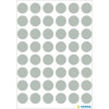 Viacúčelové etikety sivé Ø 12 mm okrúhly papier matný 240 ks.