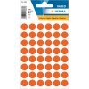 Viacúčelové etikety červené Ø 12 mm okrúhly papier matný 240 ks.