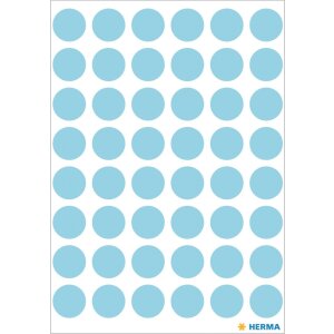 Viacúčelové etikety modré Ø 12 mm okrúhly papier matný 240 ks.