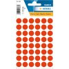 Viacúčelové etikety červené Ø 12 mm okrúhly papier matný 240 ks.