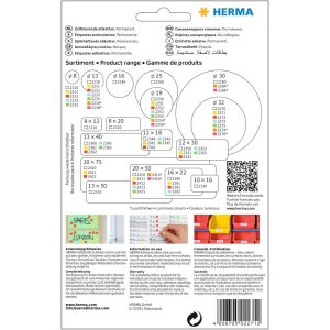 Viacúčelové etikety žlté Ø 32 mm okrúhly papier matný 480 ks.