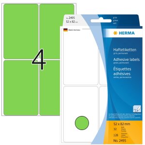Viacúčelové etikety zelené 52x82 mm...