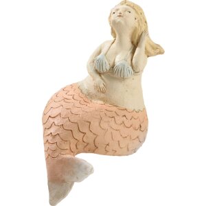 20KO1465 Mascagni dekoratívna figúrka morská panna oranžová 12,3x20,5x18 cm