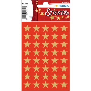 DECOR STARS 5-ramenné, ZLATÉ Ø 13 mm