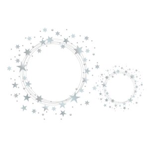 HERMA nálepka hviezdy 5-hroté, strieborná Ø 22 mm