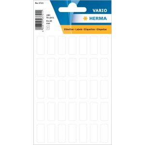 Viacúčelové etikety HERMA biele 8x20 mm...