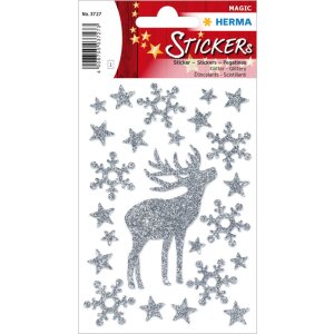 Herma nálepky MAGIC jeleň, trblietavé