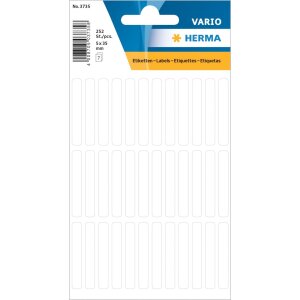 Viacúčelové etikety biele 5x35 mm papier...