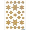Nálepka HERMA hviezdy, zlatá dúhová fólia