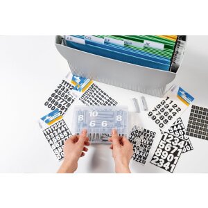 Čísla 13x13 mm 0-9 fólia čierna zlatá reliéfna 2 listy