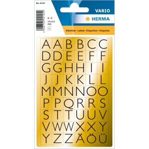 HERMA písmená 13x12 mm A-Z zlatá...