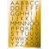 HERMA písmená 13x12 mm A-Z zlatá fólia čierna 4 listy