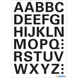 VARIO LETTERS A-Z, ČIERNE 15 mm