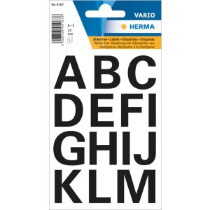 Písmená 25 mm A-Z fólia...