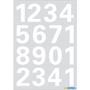 VARIO ČÍSLICE 0-9, BIELE 25 mm