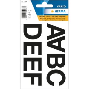 Písmená Vario čierne A-N od spoločnosti Herma