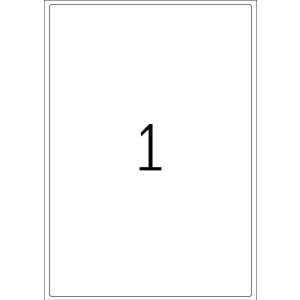 Adresné štítky Premium A4, biele 199,6x289,1 mm, matný papier 100 ks.