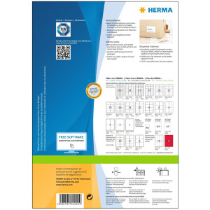 Adresné štítky Premium A4, biele 199,6x289,1 mm, matný papier 100 ks.