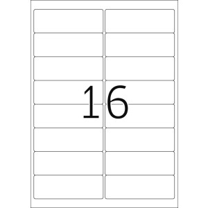 Adresné štítky Premium A4, biely papier 99,1x33,8 mm matný 1600 ks.