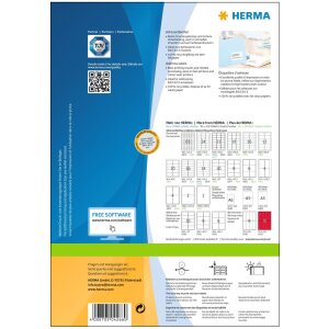 Adresné štítky Premium A4, biely matný papier 99,1x57 mm 1000 ks.