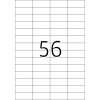 Štítky Premium A4, biely 52,5x21,2 mm matný papier 5600 ks.