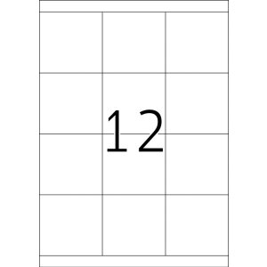 Štítky Premium A4, biely papier 70x67,7 mm matný 1200 ks.