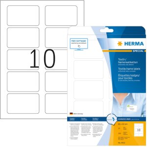 Textilné etikety A4 80x50 mm oddeliteľné...
