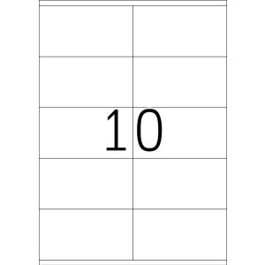 Štítky Premium A4, biely papier 105x57 mm...