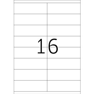 Štítky Premium A4, biely papier 105x35 mm matný 1600 ks.