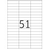 Etikety Premium A4, biely papier 70x16,9 mm matný 5100 ks.
