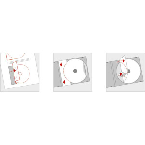 Štítky na CD maxi A4 biele Ø 116 mm papier matný nepriehľadný 200 kusov
